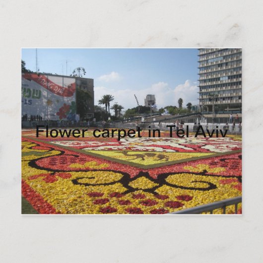 Bloemtapijt in Tel Aviv Briefkaart (Voorkant)