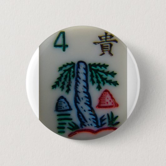 Bloemtegel Ronde Button 5,7 Cm (Voorkant)