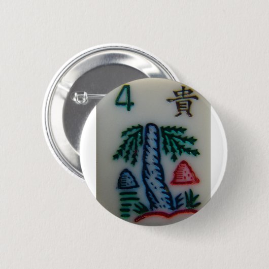 Bloemtegel Ronde Button 5,7 Cm (Voorkant /achterkant)