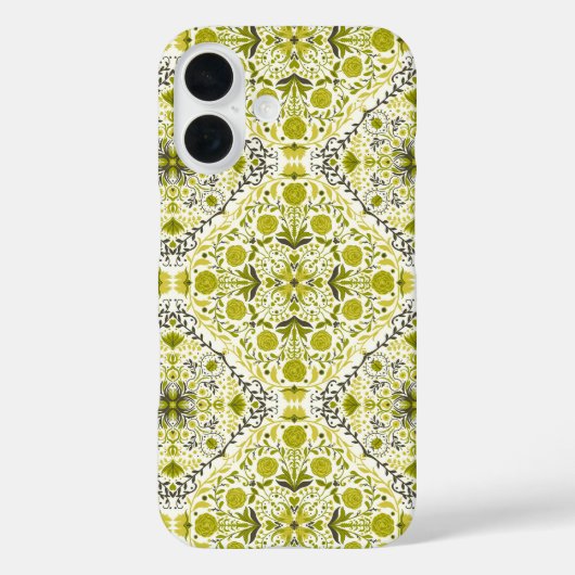 Bloemtegels in groen Case-Mate iPhone case (Achterkant)