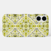 Bloemtegels in groen Case-Mate iPhone case (Achterkant (horizontaal))