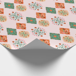 Bloemtegels Inpakpapier | Folk Garden Patroon G