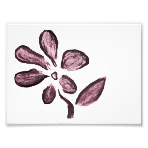 Bloemtekening Foto Afdruk