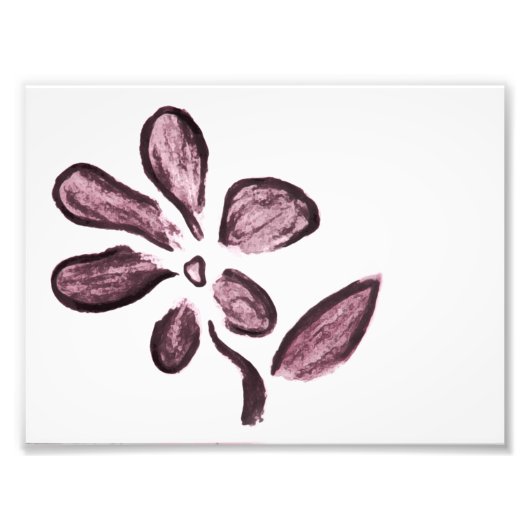 Bloemtekening Foto Afdruk (Voorkant)