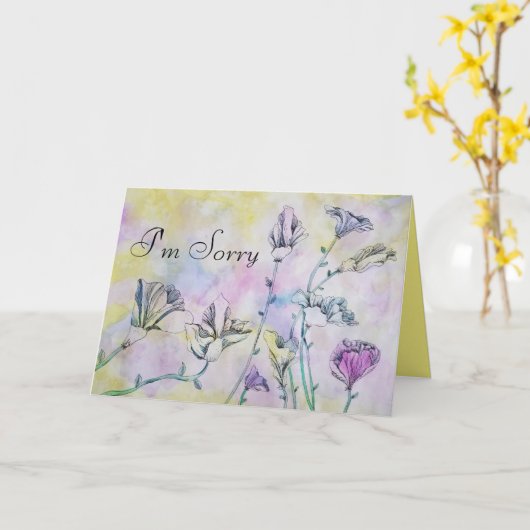 bloemtekening kaart (Gele Bloem)