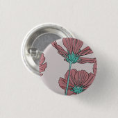 Bloemthema, klaproosontwerp ronde button 3,2 cm (Voorkant /achterkant)