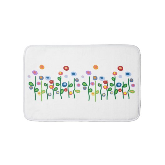 Bloemtuin Badmat (Voorkant)