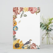 bloemtuin briefpapier (Staand voorkant)