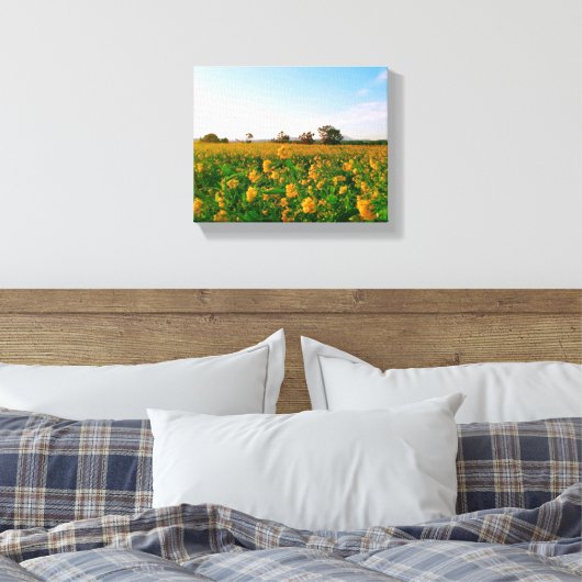 bloemtuin canvas afdruk (Insitu (Slaapkamer))