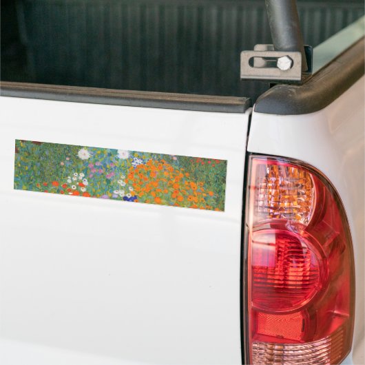 Bloemtuin (door Gustav Klimt) Bumpersticker (Op Truck)