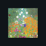 Bloemtuin (door Gustav Klimt) Canvas Afdruk<br><div class="desc">Dit ontwerp is voorzien van een schilderij van de Oostenrijkse kunstenaar Gustav Klimt (1862-1918). Het is een afbeelding van een mooie bloemtuin in Klimt's typische impressionistische stijl. De bloemen zien er bijna uit alsof ze overstromen, en het is onmogelijk om zich niet opgetild te voelen door hun schoonheid. Het oorspronkelijke...</div>