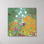 Bloemtuin (door Gustav Klimt) Canvas Afdruk<br><div class="desc">Dit ontwerp is voorzien van een schilderij van de Oostenrijkse kunstenaar Gustav Klimt (1862-1918). Het is een afbeelding van een mooie bloemtuin in Klimt's typische impressionistische stijl. De bloemen zien er bijna uit alsof ze overstromen, en het is onmogelijk om zich niet opgetild te voelen door hun schoonheid. Het oorspronkelijke...</div>