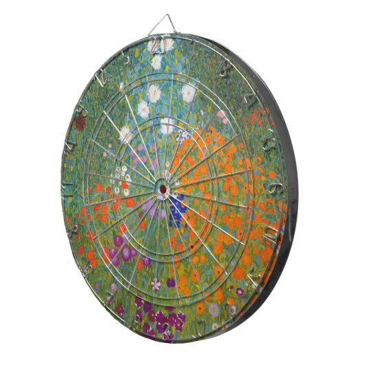 Bloemtuin (door Gustav Klimt) Dartbord (Voorkant Rechts)