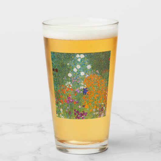 Bloemtuin (door Gustav Klimt) Glas (Voorkant gevuld)