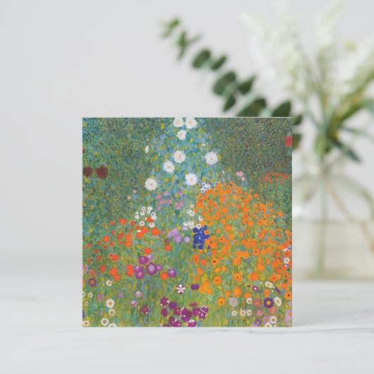 Bloemtuin (door Gustav Klimt) Kaart (Staand voorkant)