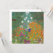 Bloemtuin (door Gustav Klimt) Kaart (Voorkant / Achterkant in situ)