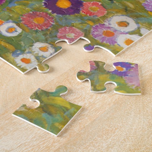 Bloemtuin (door Gustav Klimt) Legpuzzel (Zijkant)