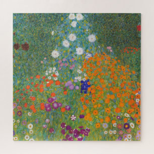 Bloemtuin (door Gustav Klimt) Legpuzzel
