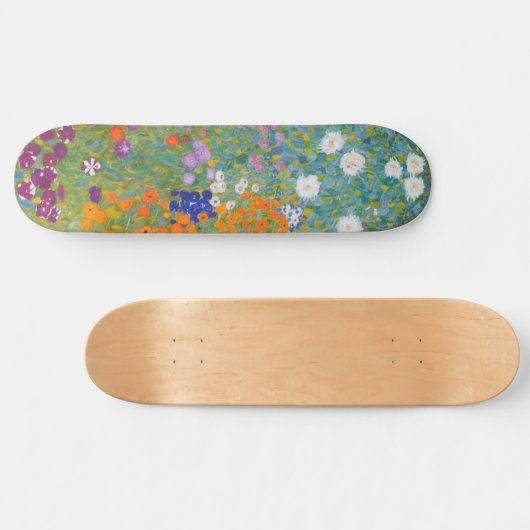 Bloemtuin (door Gustav Klimt) Persoonlijk Skateboard (Horizontaal)