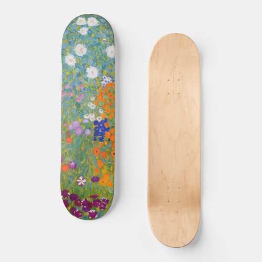 Bloemtuin (door Gustav Klimt) Persoonlijk Skateboard (Voorkant)