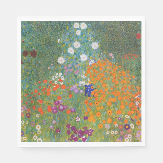 Bloemtuin (door Gustav Klimt) Servet (Voorkant)