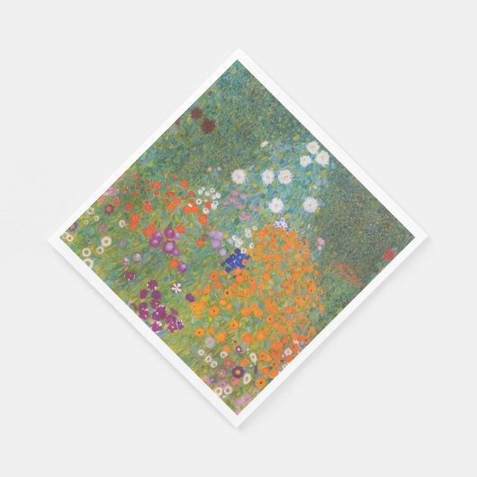 Bloemtuin (door Gustav Klimt) Servet (Hoek)