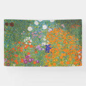Bloemtuin (door Gustav Klimt) Spandoek (Horizontaal)