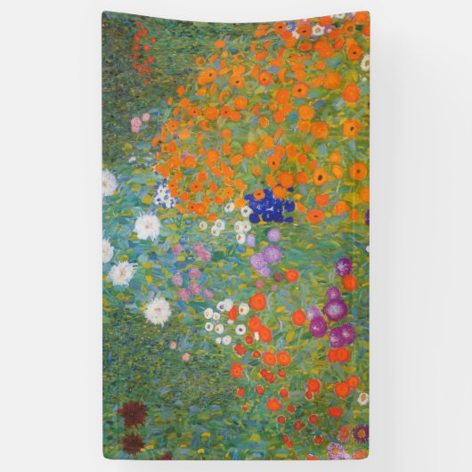 Bloemtuin (door Gustav Klimt) Spandoek (Verticaal)