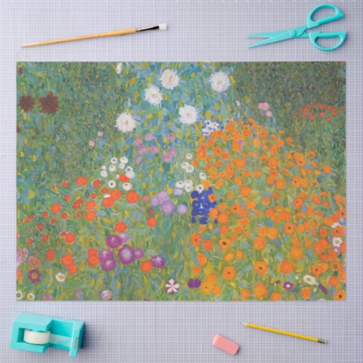 Bloemtuin (door Gustav Klimt) Tissuepapier (Craft)