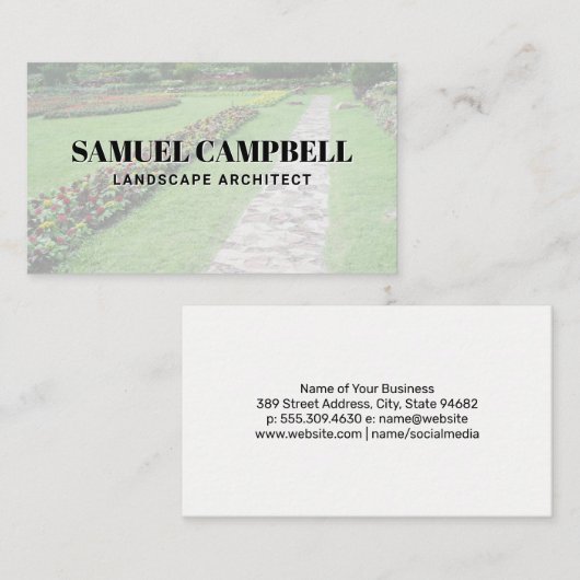 Bloemtuin en Walk Way Visitekaartje (Voorkant / Achterkant)