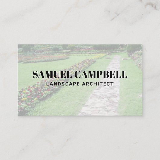 Bloemtuin en Walk Way Visitekaartje (Voorkant)