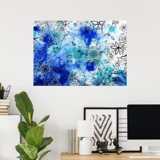 Bloemtuin - poster (Thuiskantoor)