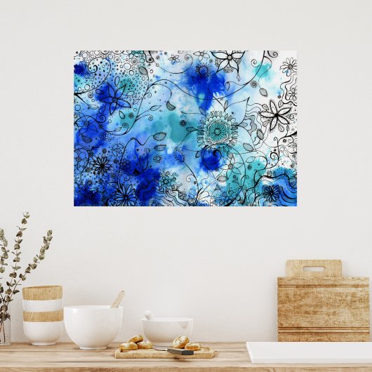 Bloemtuin - poster (Keuken)