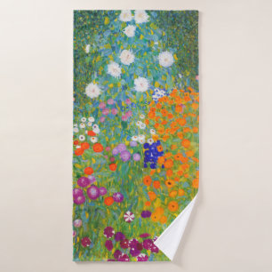Bloemtuin van Gustav Klimt Badhanddoek