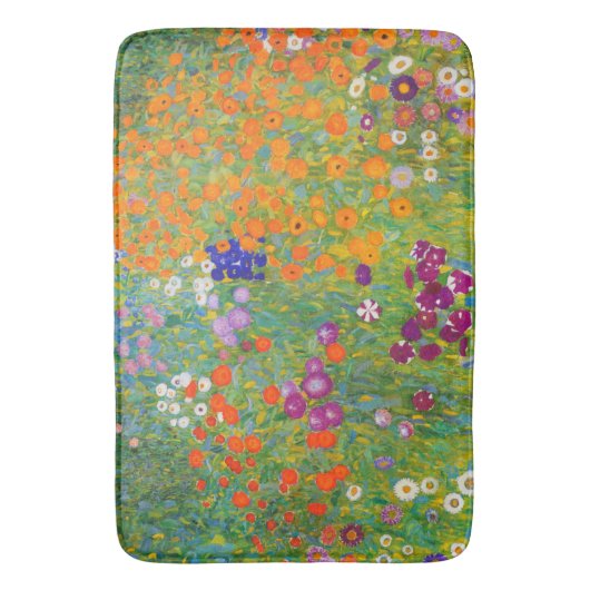 Bloemtuin van Gustav Klimt Badmat (Voorkant Verticaal)