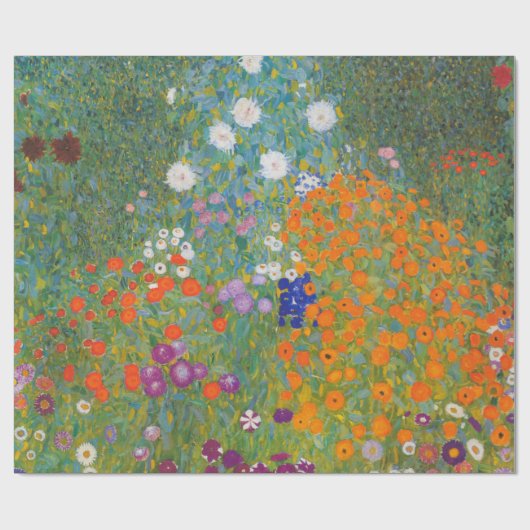 Bloemtuin van Gustav Klimt Cadeaupapier (Vlak)