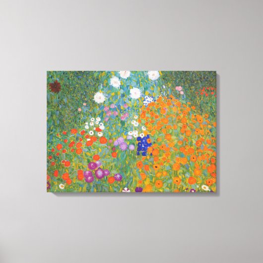 Bloemtuin van Gustav Klimt Canvas Afdruk (Voorkant)
