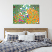 Bloemtuin van Gustav Klimt Canvas Afdruk (Insitu (Slaapkamer))