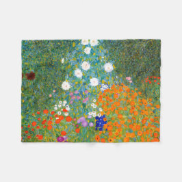 Bloemtuin van Gustav Klimt Floral Fleece Deken