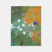 Bloemtuin van Gustav Klimt Floral Fleece Deken (Voorkant)