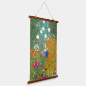 Bloemtuin van Gustav Klimt  Floral Hangend Wandkleed (Gebogen)