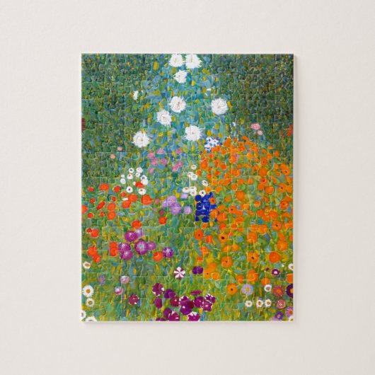 Bloemtuin van Gustav Klimt  Floral Legpuzzel (Verticaal)