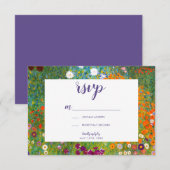 Bloemtuin van Gustav Klimt Floral RSVP (Voorkant / Achterkant)