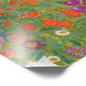 Bloemtuin van Gustav Klimt Foto Afdruk (Hoek)