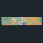 Bloemtuin van Gustav Klimt Korte Tafelloper<br><div class="desc">Een prachtig kleurrijk schilderij van een bloemtuin van Gustav Klimt. Verbluffende variaties in kleuren en mooie bloemen passen gewoon mooi op allerlei prachtige producten en cadeauideeën.</div>