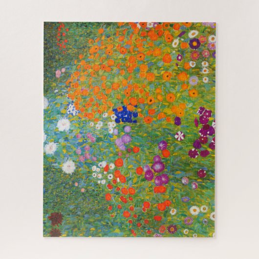 Bloemtuin van Gustav Klimt Legpuzzel (Verticaal)