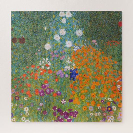 Bloemtuin van Gustav Klimt Legpuzzel (Verticaal)