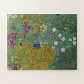 Bloemtuin van Gustav Klimt Legpuzzel (Horizontaal)