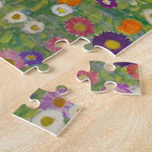 Bloemtuin van Gustav Klimt Legpuzzel (Zijkant)