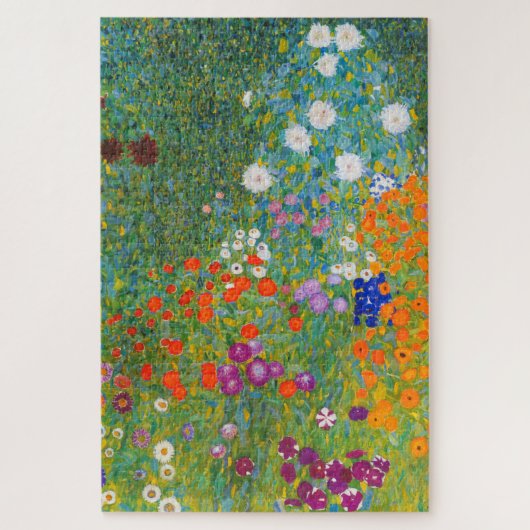 Bloemtuin van Gustav Klimt Legpuzzel (Verticaal)